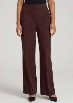 Flat Front Wide Leg Dress Pants for Tall Women