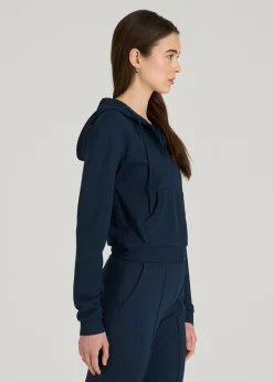 Flex Ponte Cropped Hoodie for Tall Women