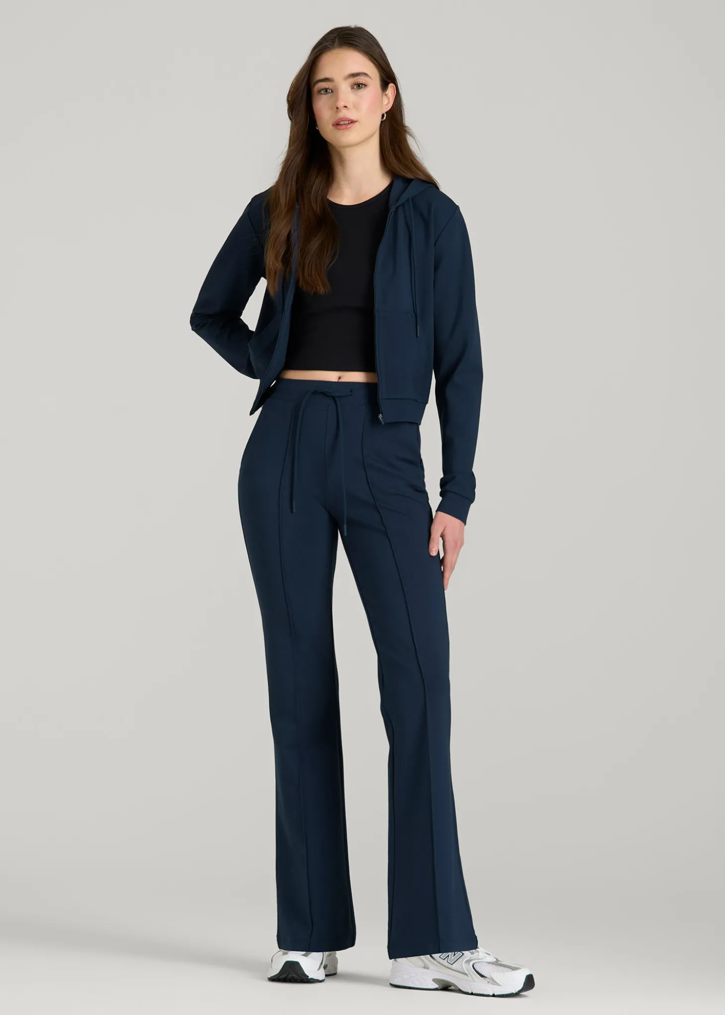 Flex Ponte Cropped Hoodie for Tall Women