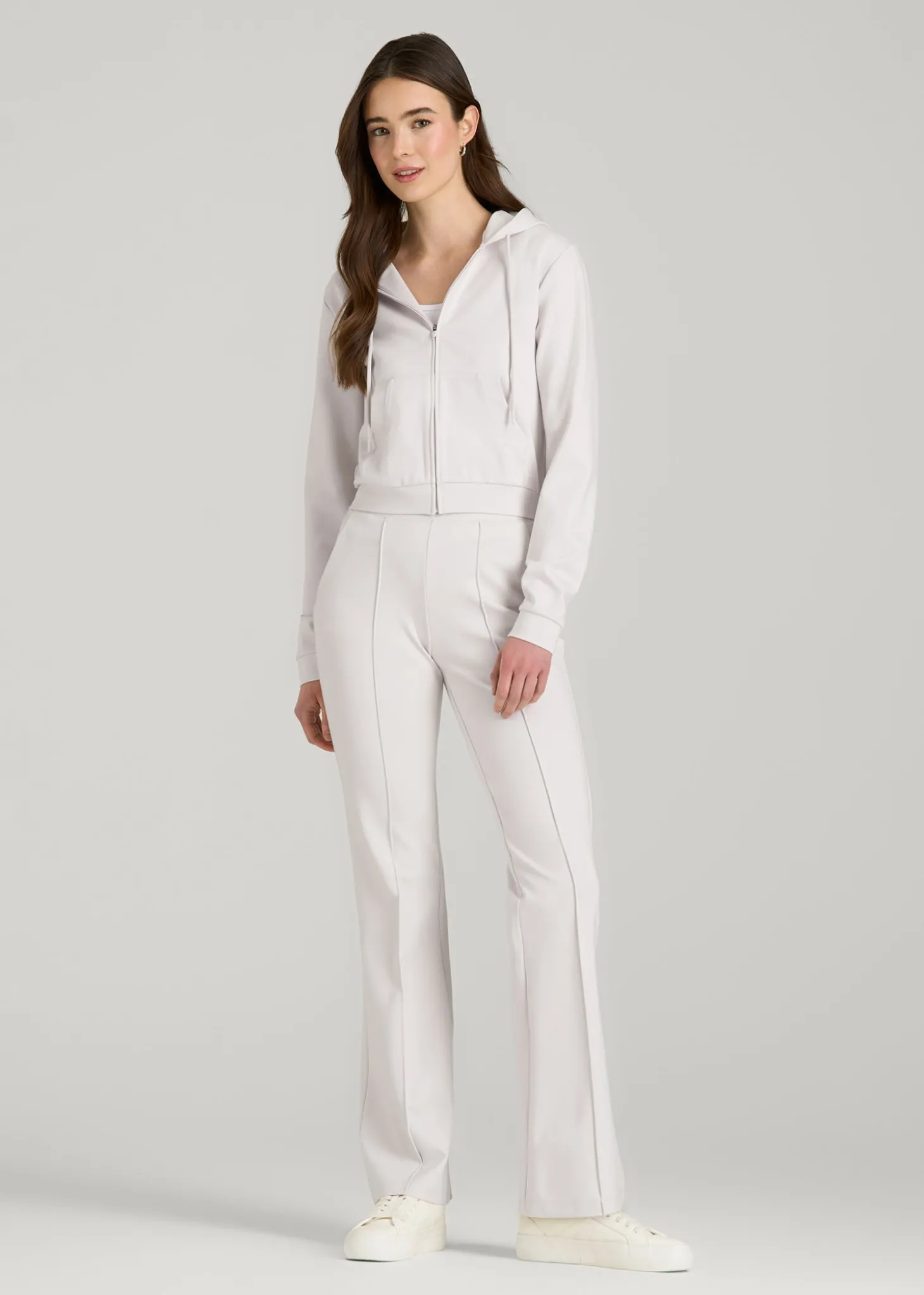 Flex Ponte Cropped Hoodie for Tall Women