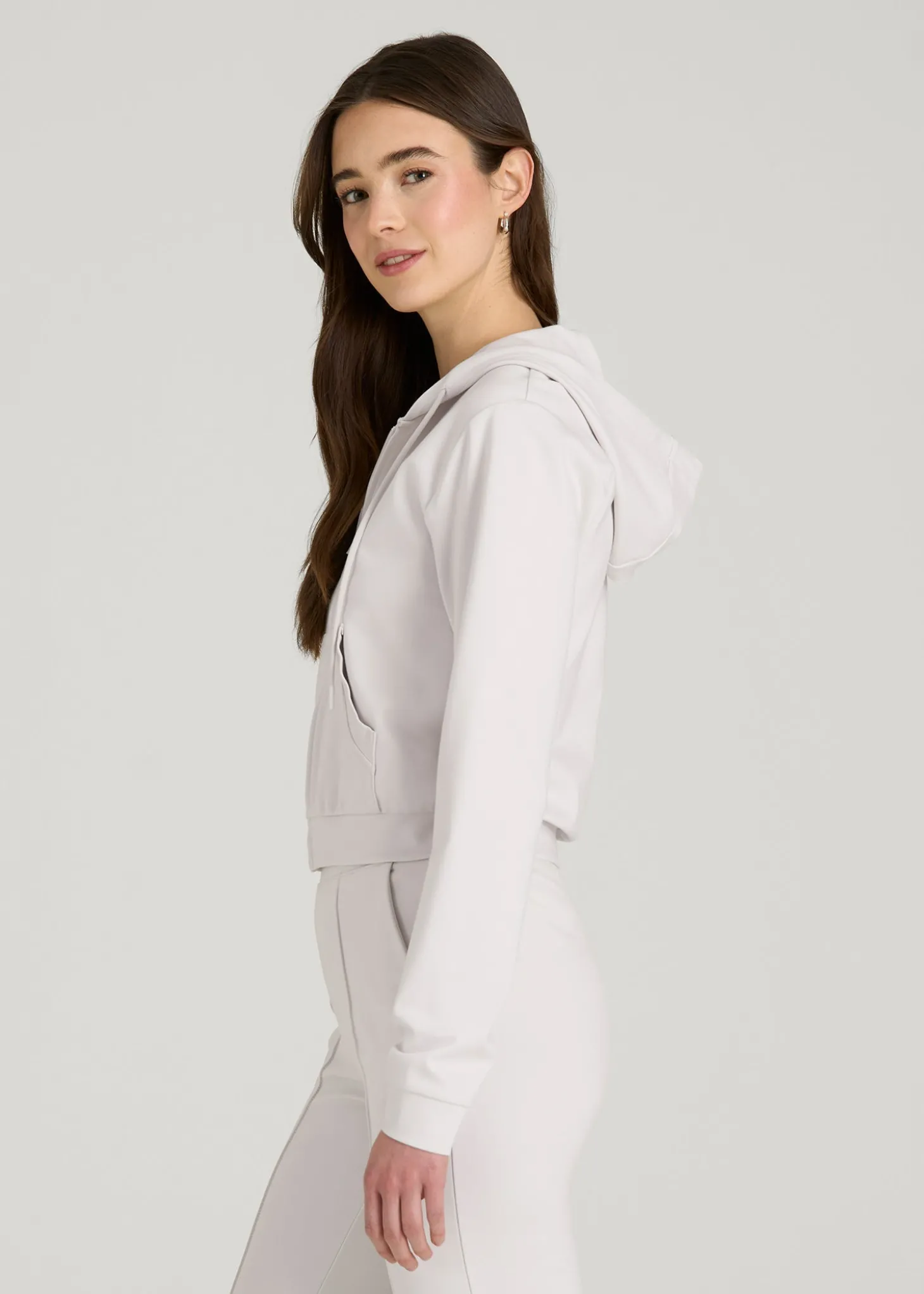 Flex Ponte Cropped Hoodie for Tall Women