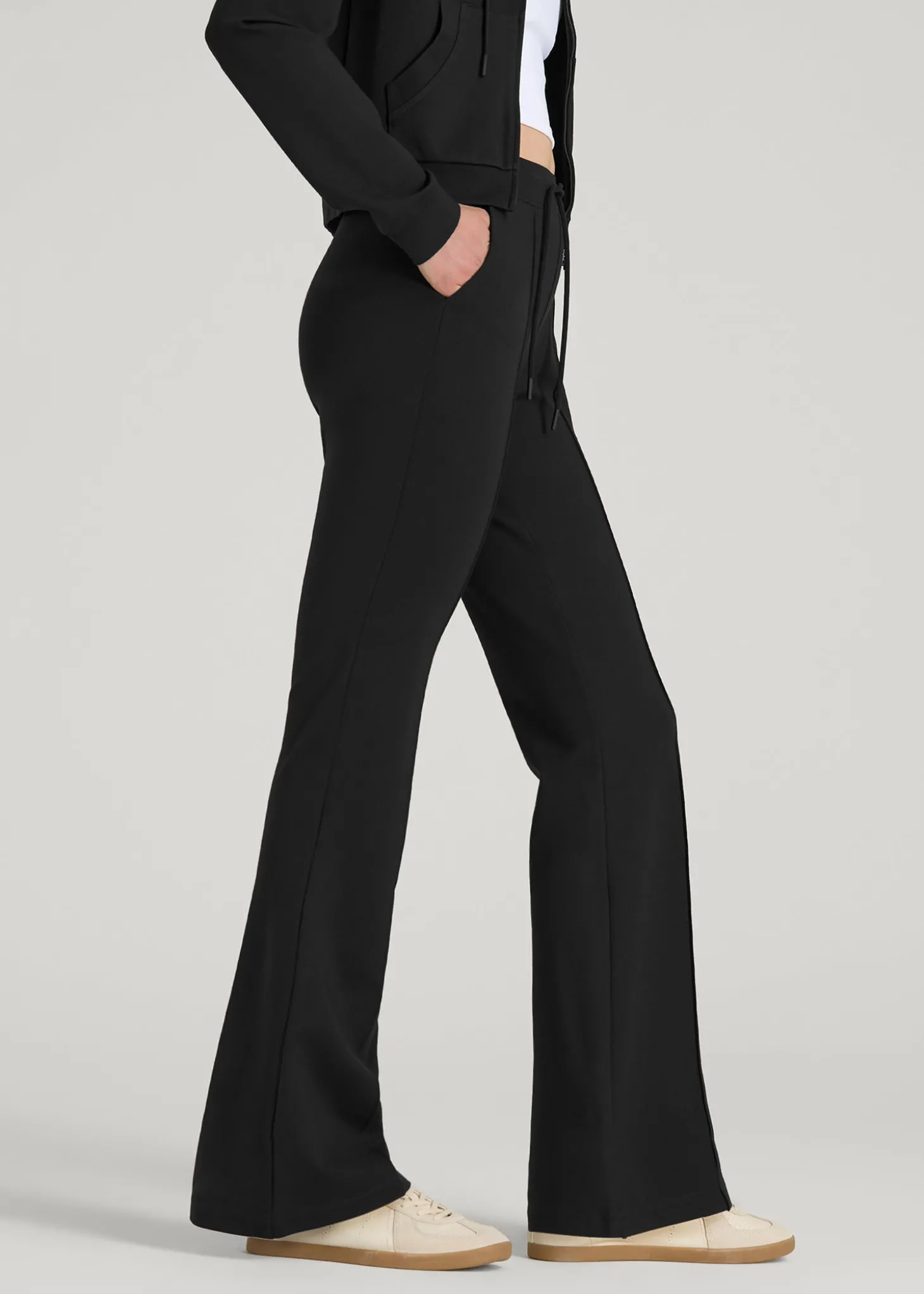 Flex Ponte Flare Pants with Drawcord for Tall Women