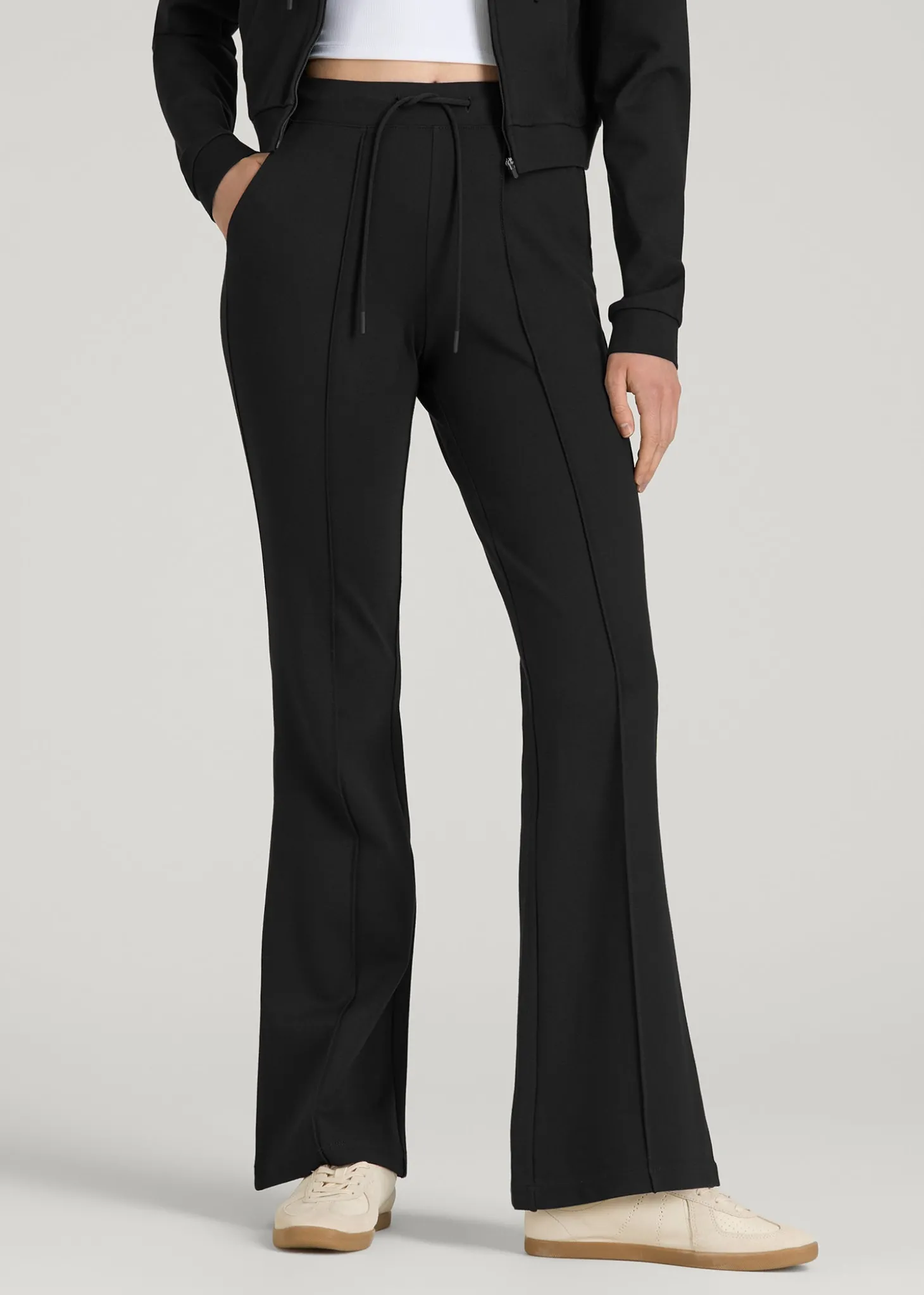 Flex Ponte Flare Pants with Drawcord for Tall Women