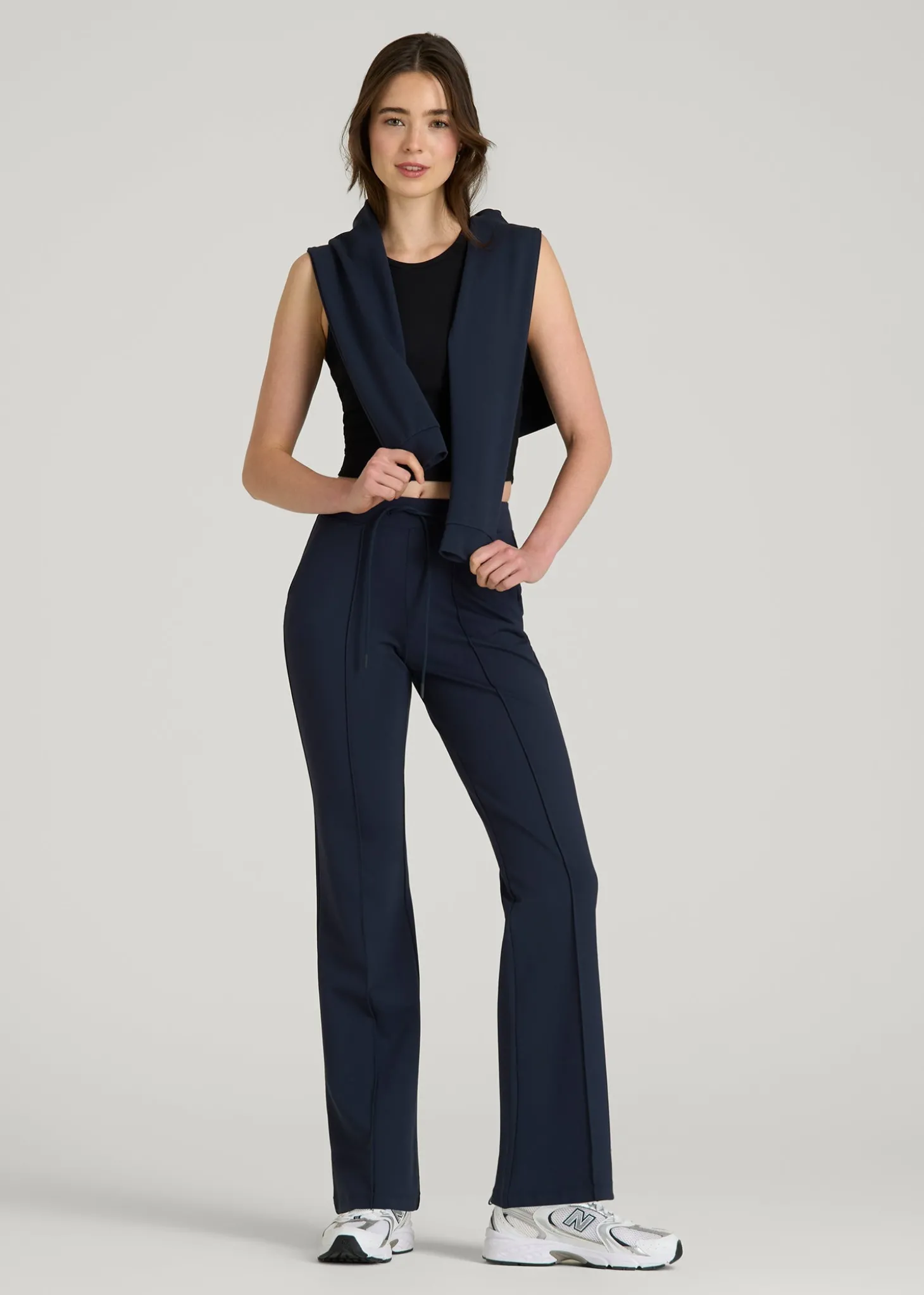 Flex Ponte Flare Pants with Drawcord for Tall Women