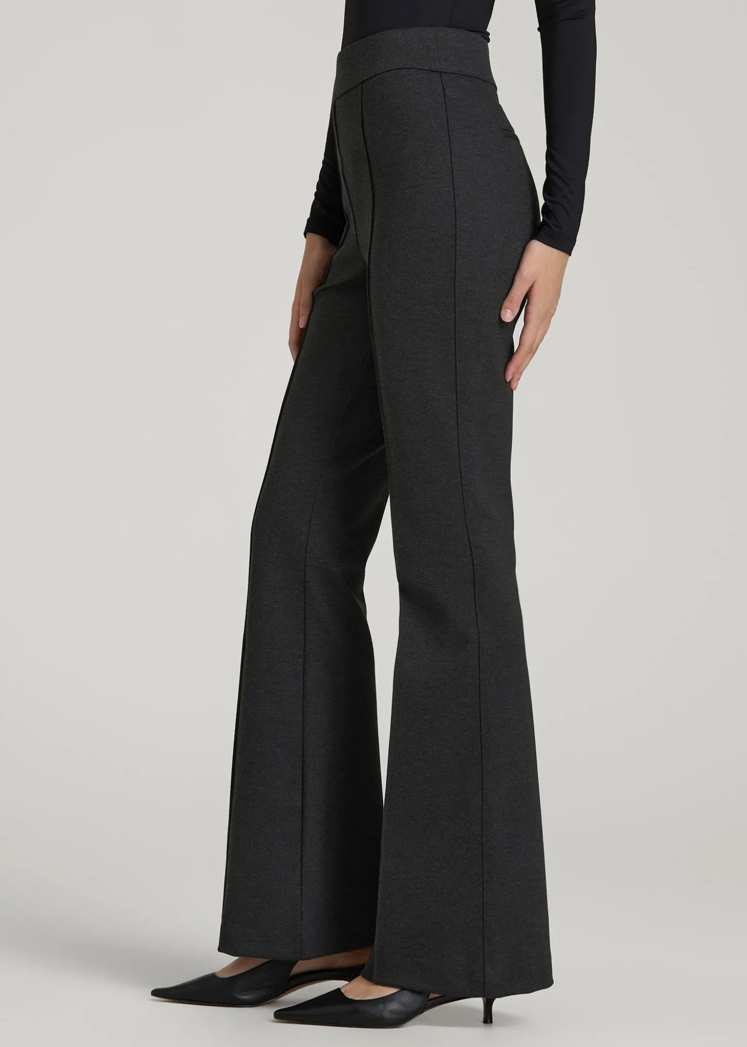 Flex Ponte Pull On Flare Pants for Tall Women