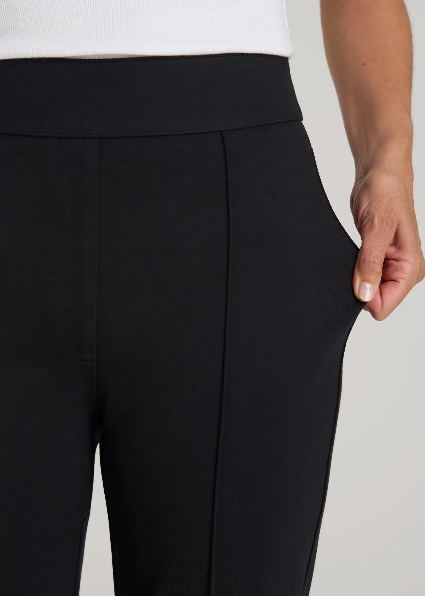 Flex Ponte Pull On Flare Pants for Tall Women