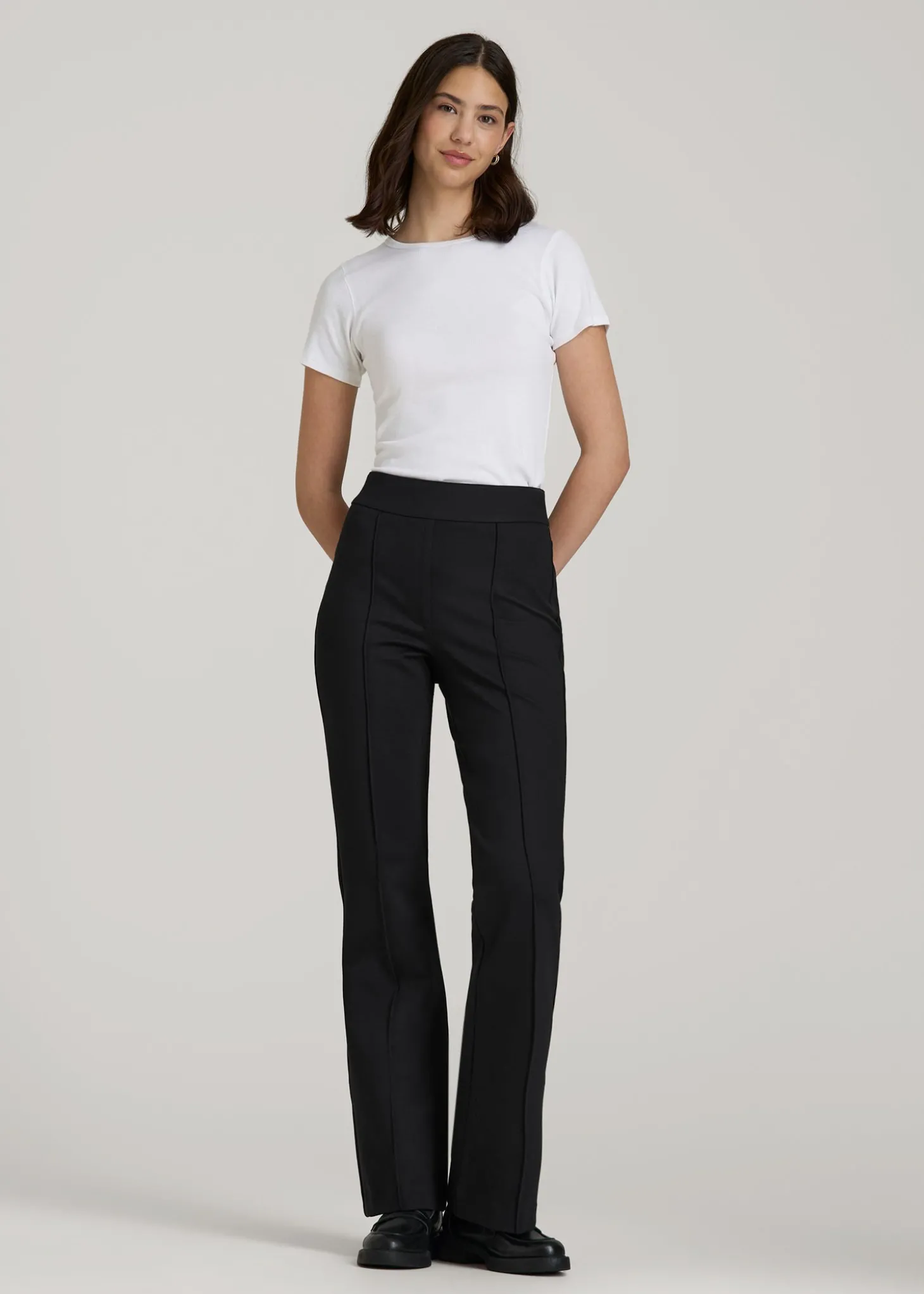 Flex Ponte Pull On Flare Pants for Tall Women