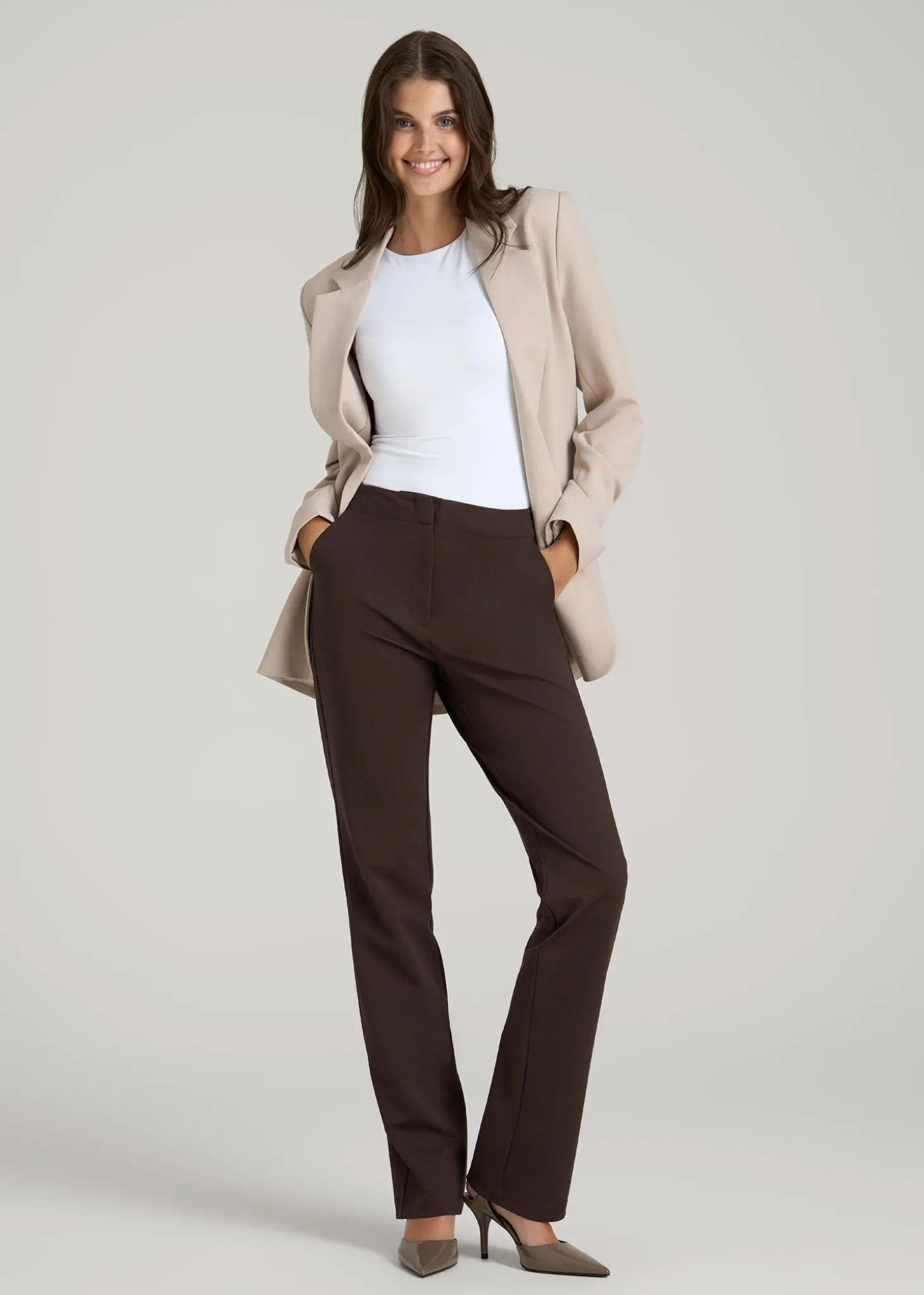Freedom Flex Slim Straight Leg Dress Pants for Tall Women