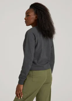 French Terry Crewneck Sweatshirt for Tall Women