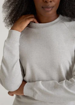 French Terry Crewneck Sweatshirt for Tall Women