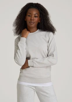 French Terry Crewneck Sweatshirt for Tall Women
