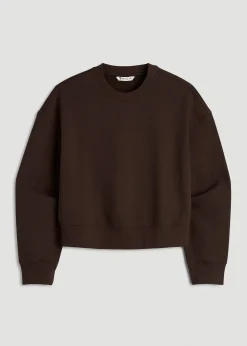 French Terry Cropped Crew for Tall Women