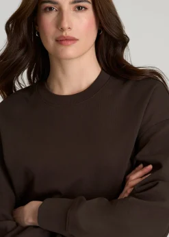 French Terry Cropped Crew for Tall Women