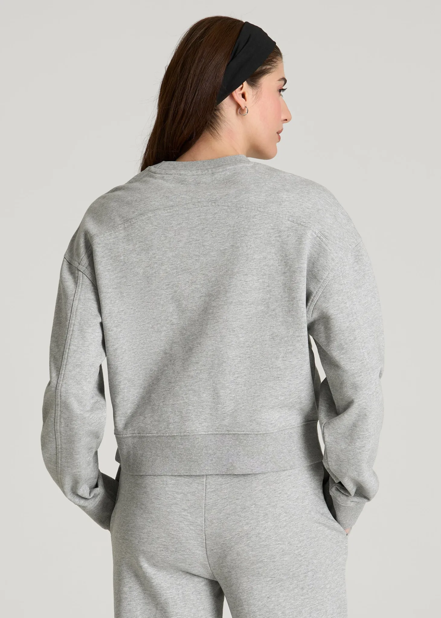 French Terry Cropped Crew for Tall Women
