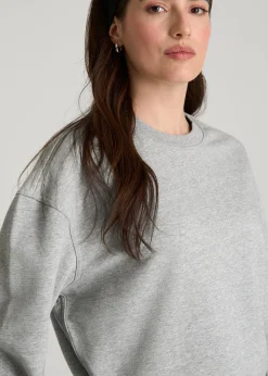 French Terry Cropped Crew for Tall Women