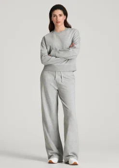 French Terry Cropped Crew for Tall Women