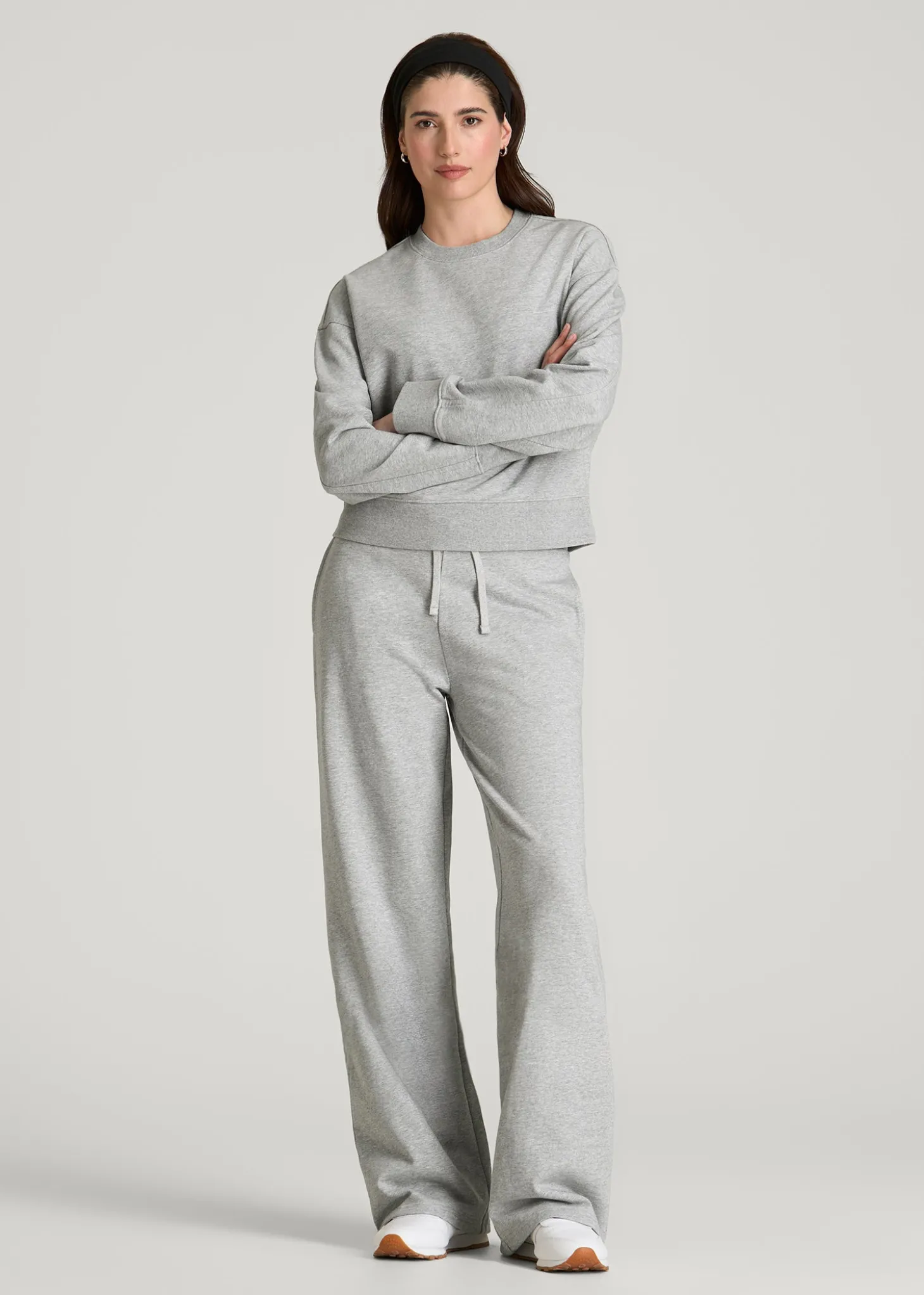 French Terry Cropped Crew for Tall Women