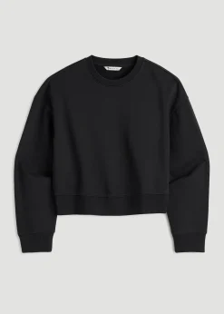 French Terry Cropped Crew for Tall Women