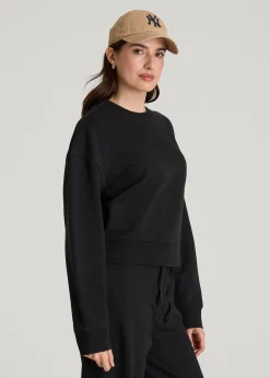 French Terry Cropped Crew for Tall Women