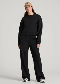 French Terry Cropped Crew for Tall Women