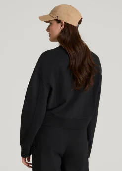 French Terry Cropped Crew for Tall Women