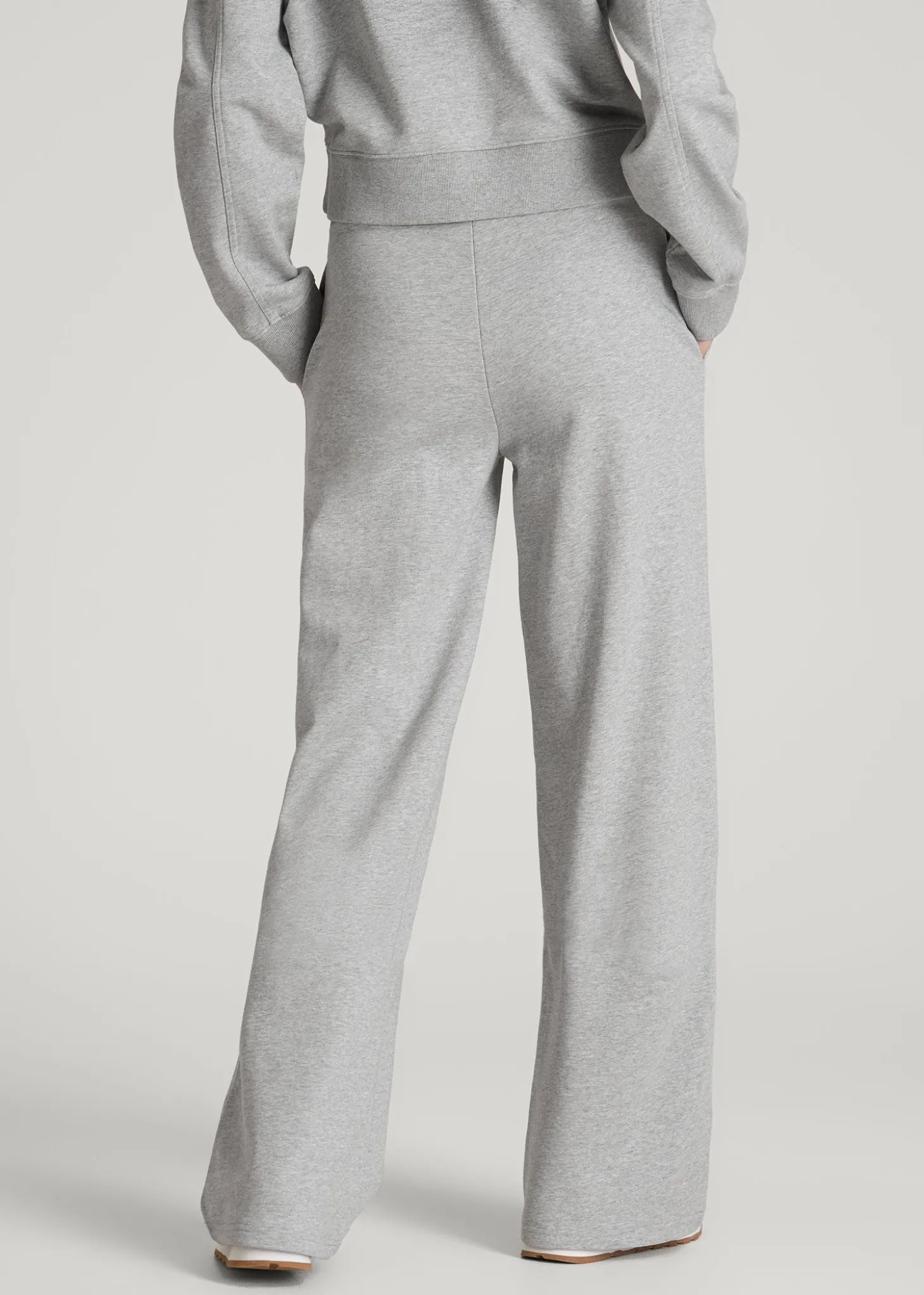 French Terry Midrise Wide-Leg Pants for Tall Women