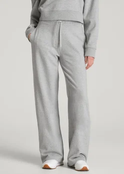 French Terry Midrise Wide-Leg Pants for Tall Women