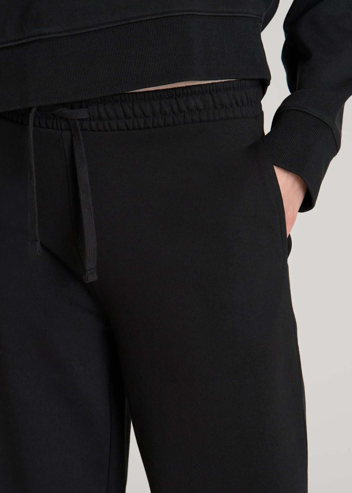 French Terry Midrise Wide-Leg Pants for Tall Women