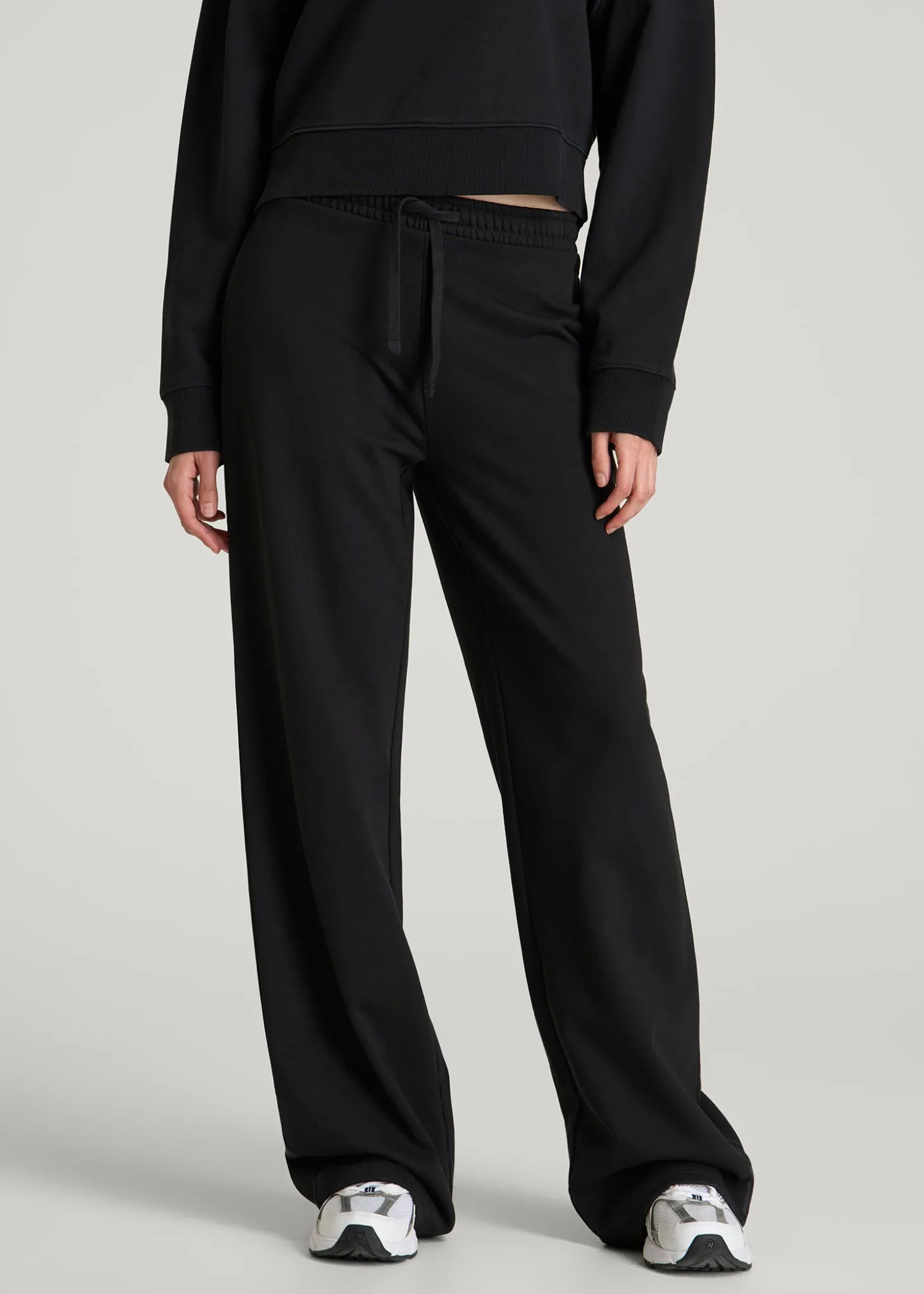 French Terry Midrise Wide-Leg Pants for Tall Women