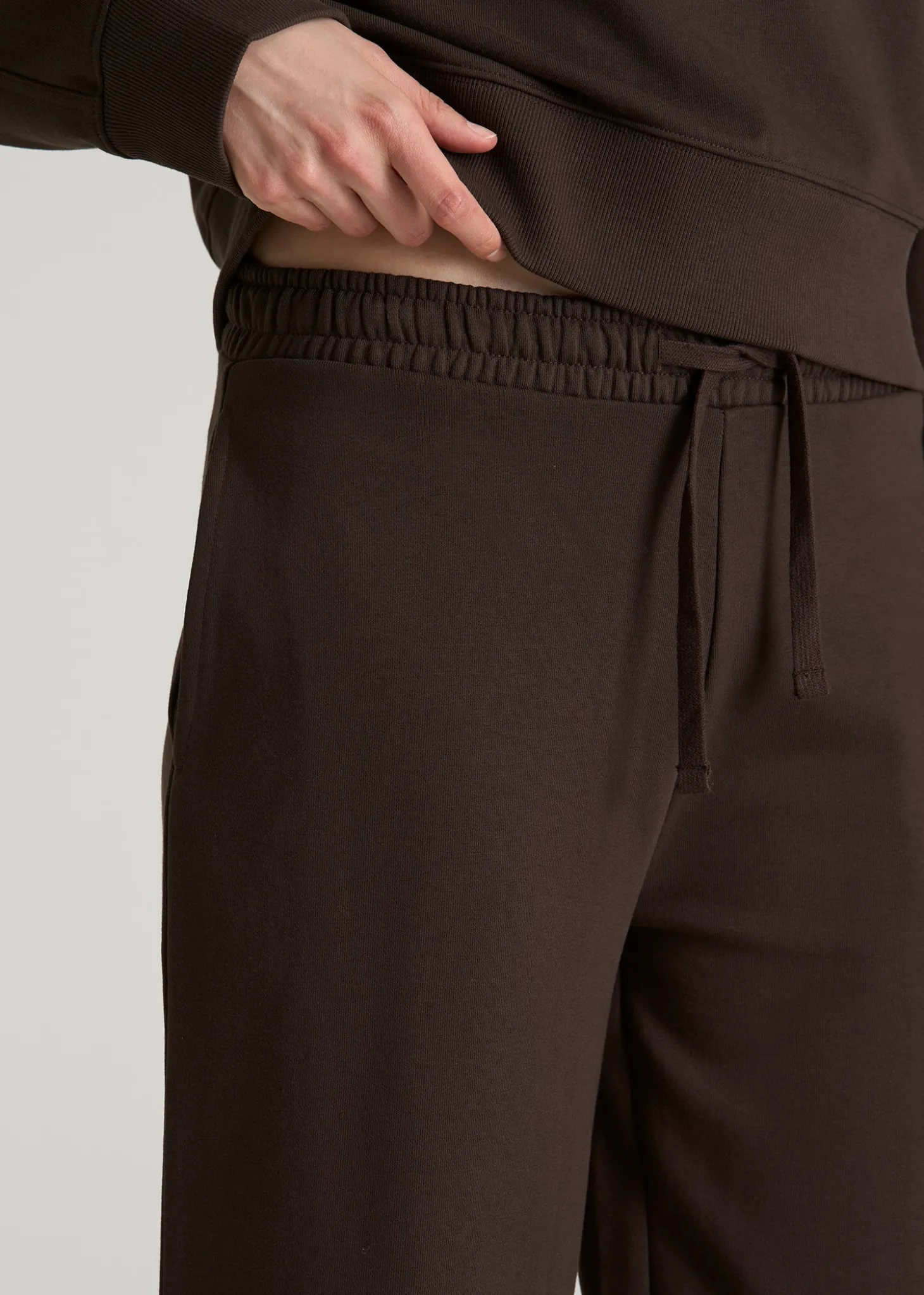 French Terry Midrise Wide-Leg Pants for Tall Women