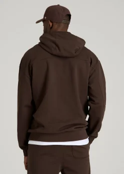 French Terry Popover Hoodie for Tall Men