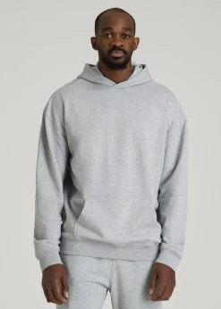 French Terry Popover Hoodie for Tall Men