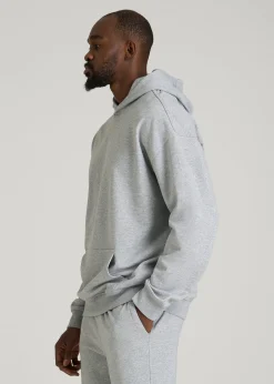 French Terry Popover Hoodie for Tall Men