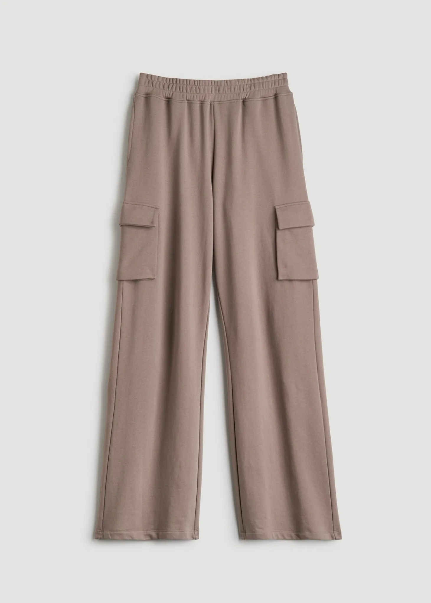 French Terry Wide Leg Cargo Sweatpants for Tall Women