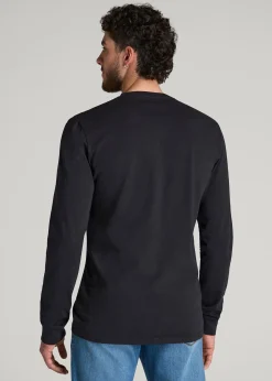 Garment Dyed Long Sleeve Pocket Tee for Tall Men