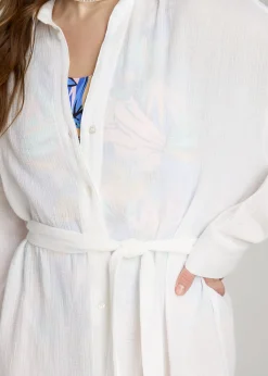 Gauze Shirt Dress for Tall Women