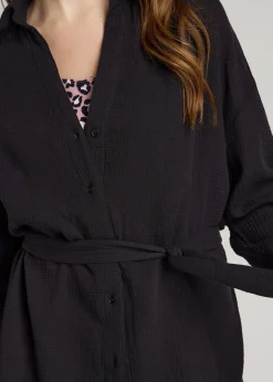 Gauze Shirt Dress for Tall Women