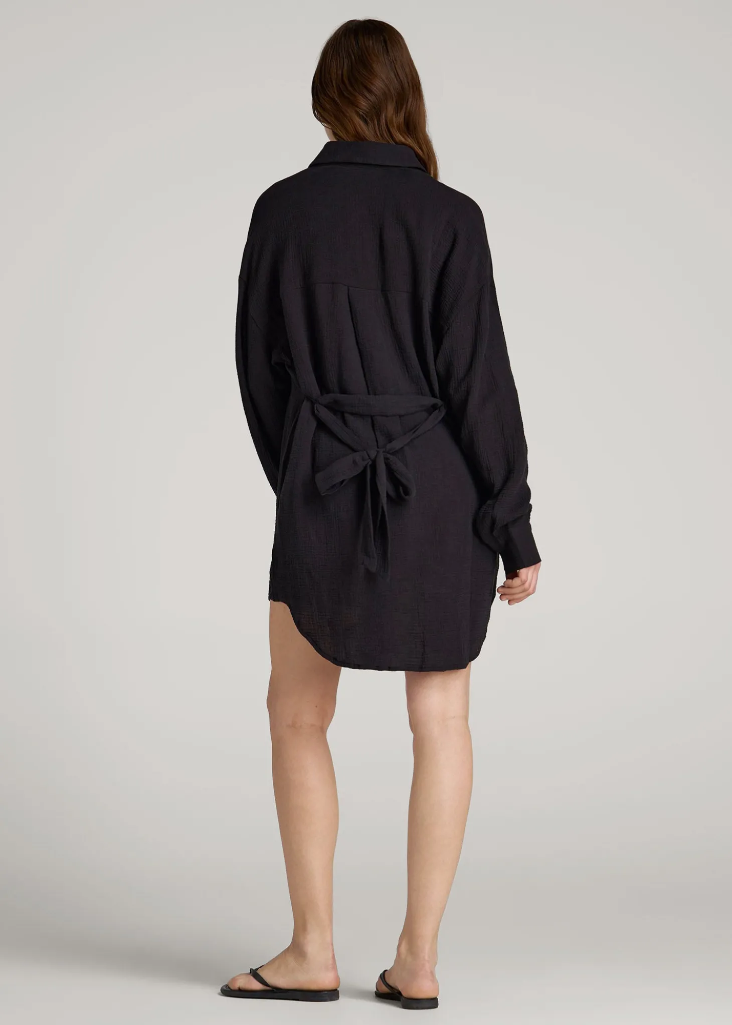 Gauze Shirt Dress for Tall Women