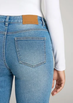Harper High-Rise Straight Stretch Jeans for Tall Women