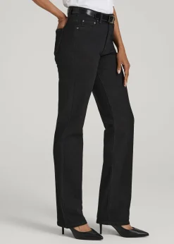 Harper High-Rise Straight Stretch Jeans for Tall Women