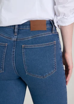 Harper High-Rise Straight Stretch Jeans for Tall Women