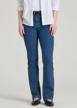 Harper High-Rise Straight Stretch Jeans for Tall Women