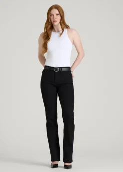 Harper High-Rise Straight Stretch Jeans for Tall Women
