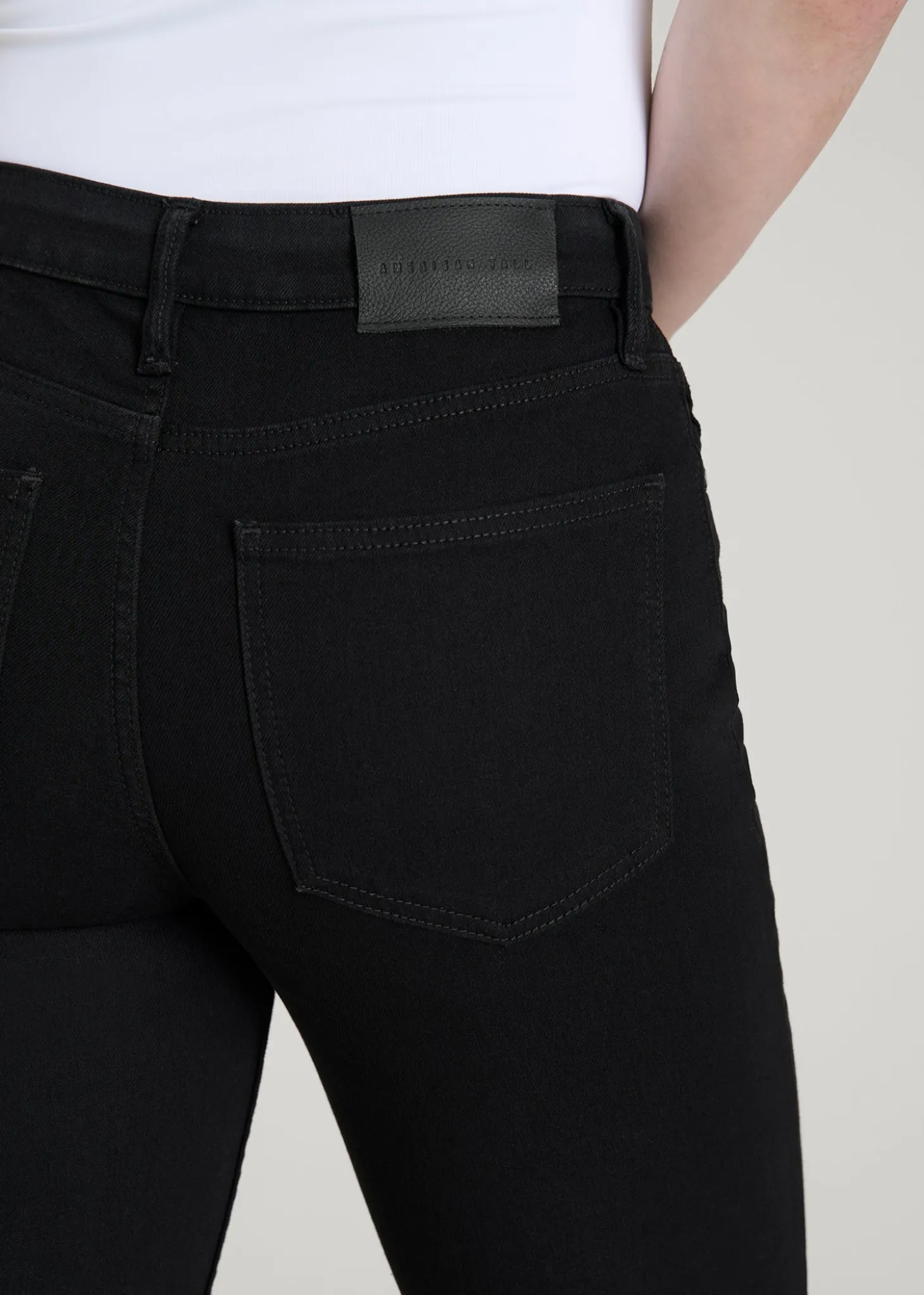 Harper High-Rise Straight Stretch Jeans for Tall Women