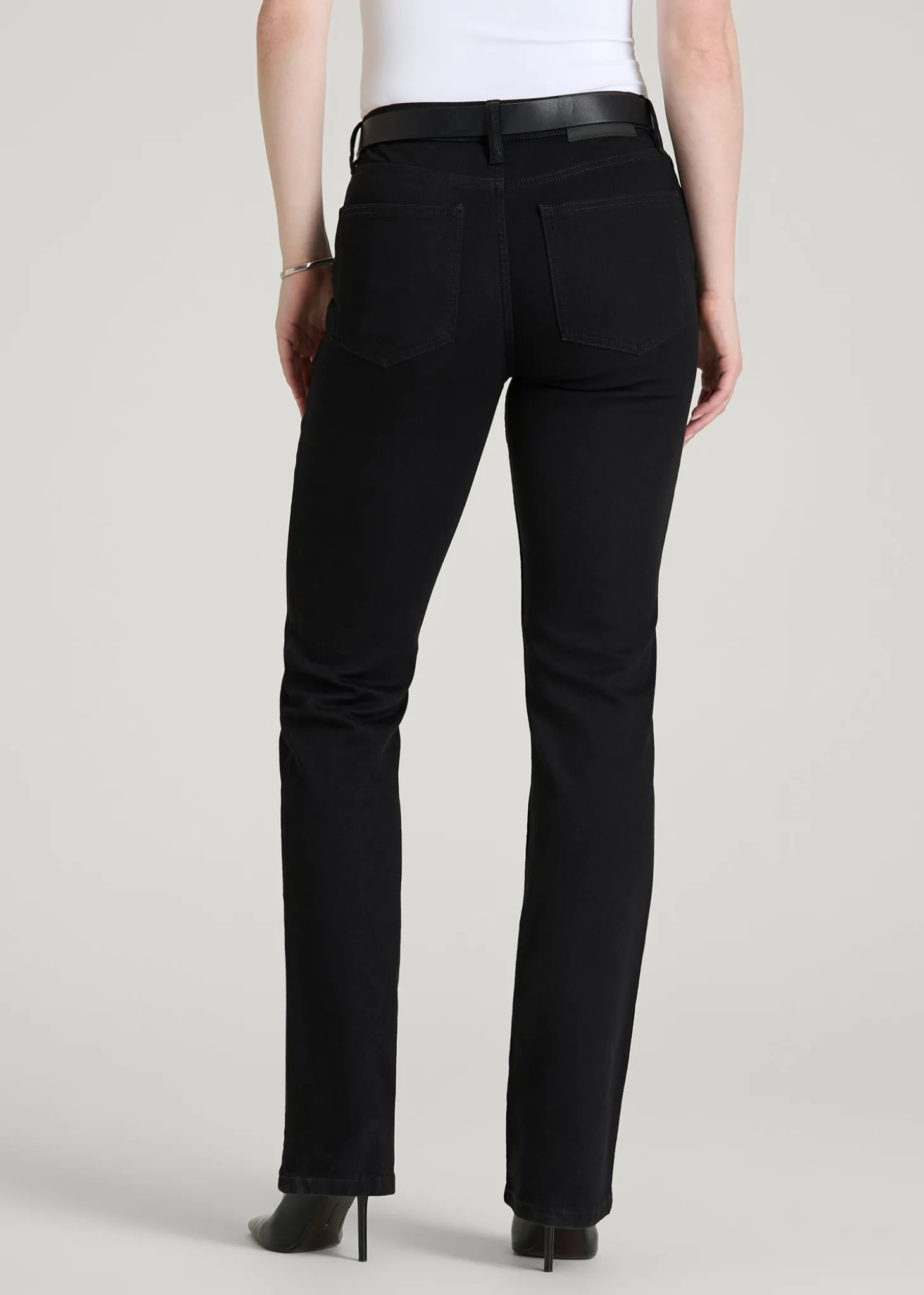 Harper High-Rise Straight Stretch Jeans for Tall Women