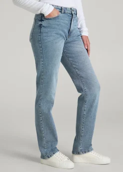 Harper High-Rise Straight Stretch Jeans for Tall Women