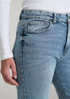 Harper High-Rise Straight Stretch Jeans for Tall Women