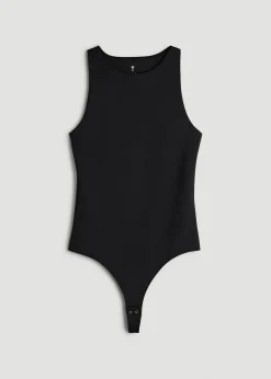 High Crewneck Sleeveless Bodysuit for Tall Women