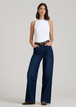 High Crewneck Sleeveless Bodysuit for Tall Women