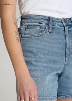 High Rise Denim Shorts for Tall Women